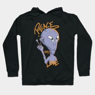 I Have Brought Peace And Love Alien Illustration Hoodie